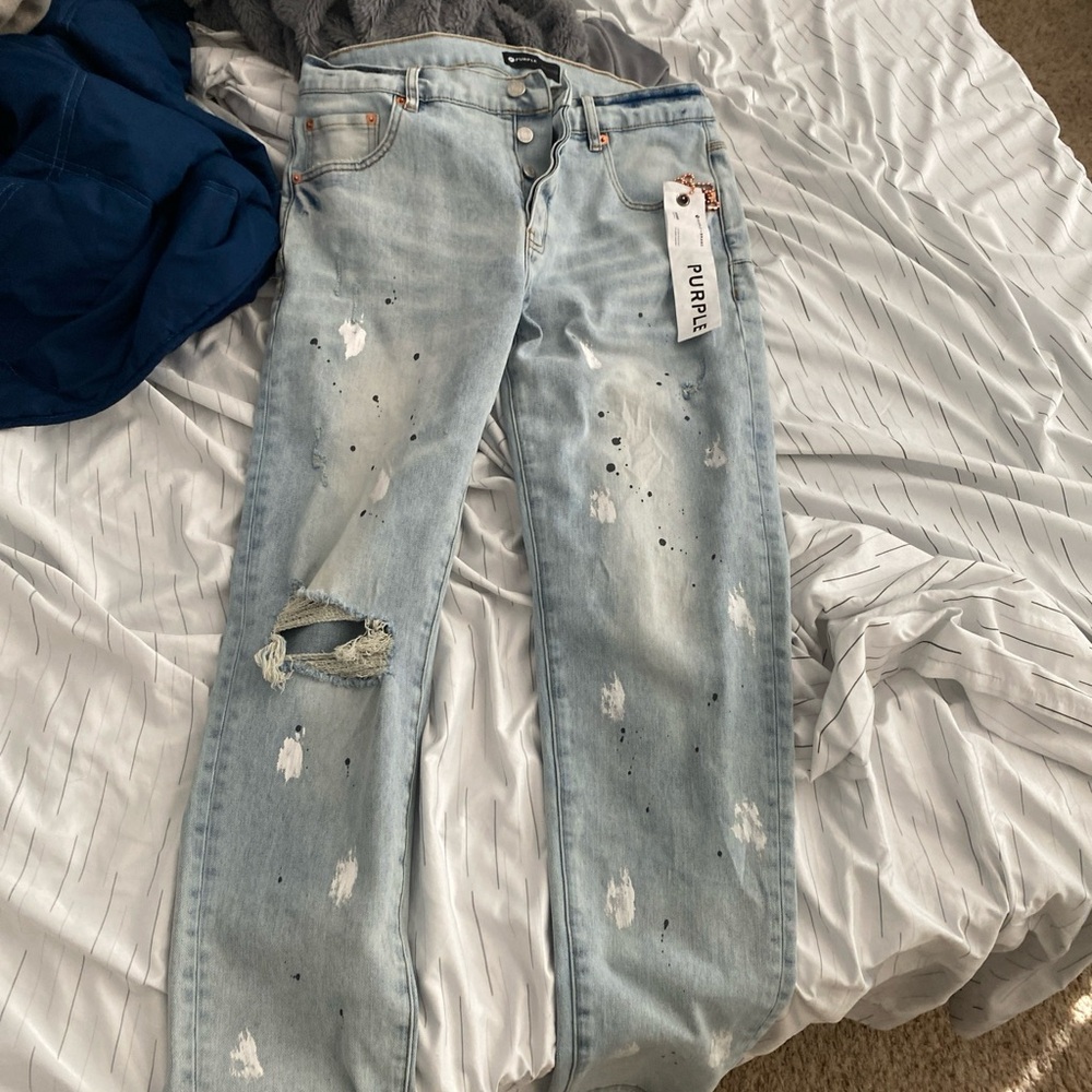 Light blue purple jeans brand new
